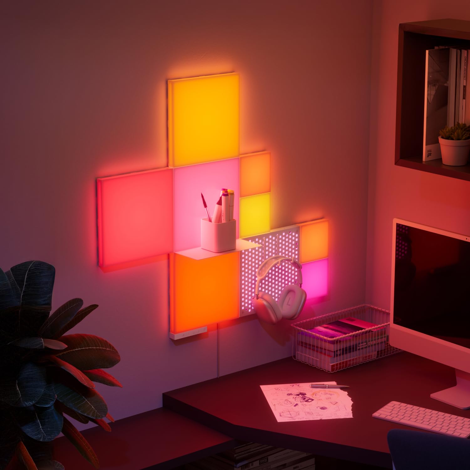 Amazon.co.jp: Nanoleaf スマートライトパネル、ブロックスクエアWiFi